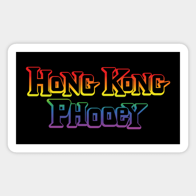 Hong Kong Phooey Titles (rainbow effect) Sticker by GraphicGibbon